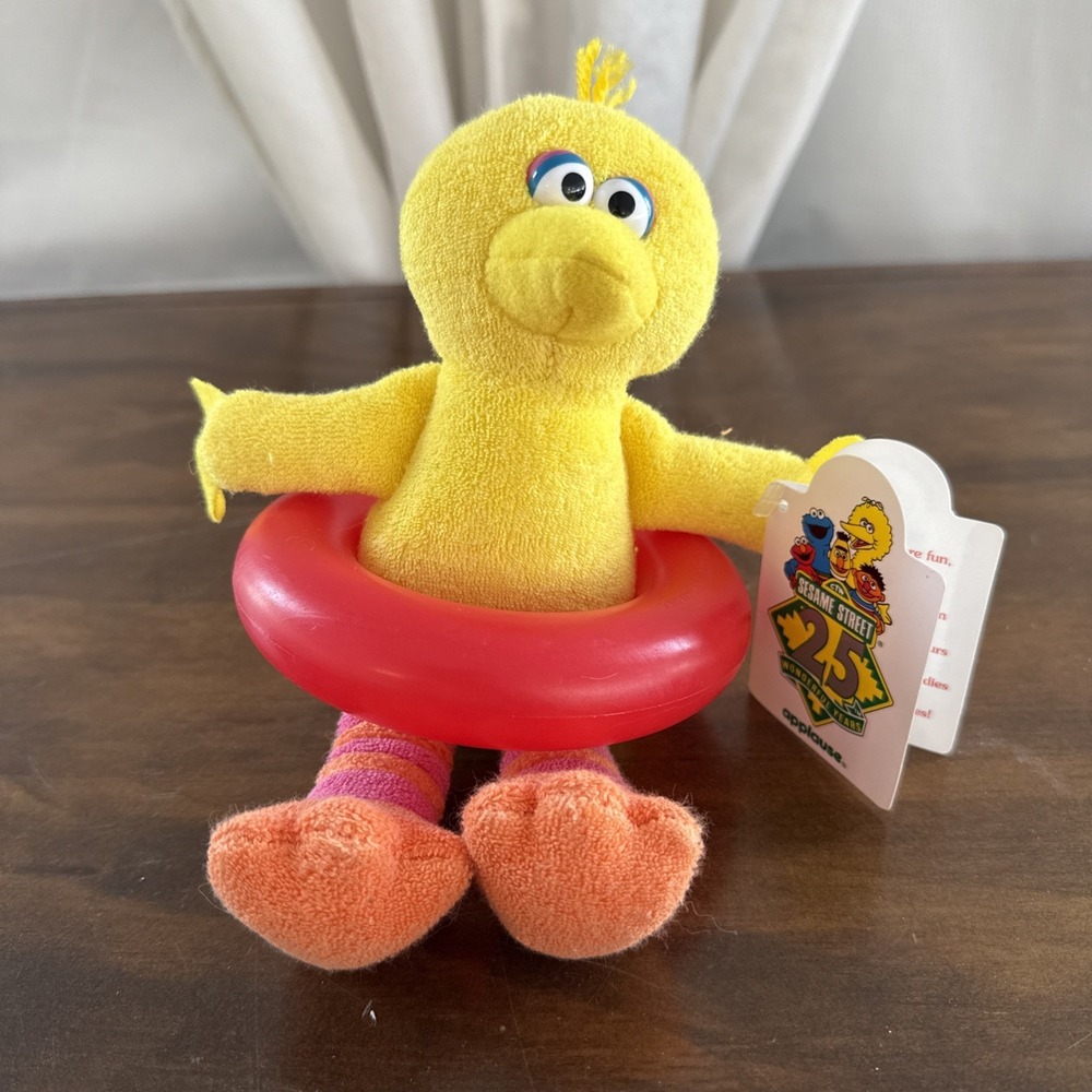 Vintage Sesame Street Water Buddies Buddy Big Bird 1993 Jim Henson Bath Toy